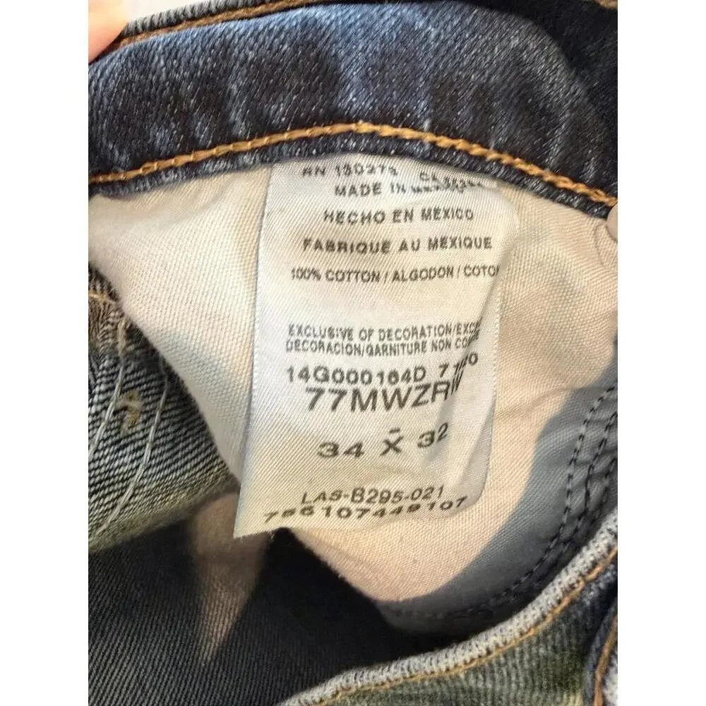 Wrangler Vintage Faded Denim Jeans Relaxed Fit Waist 34 x Length 32‎ Cotton